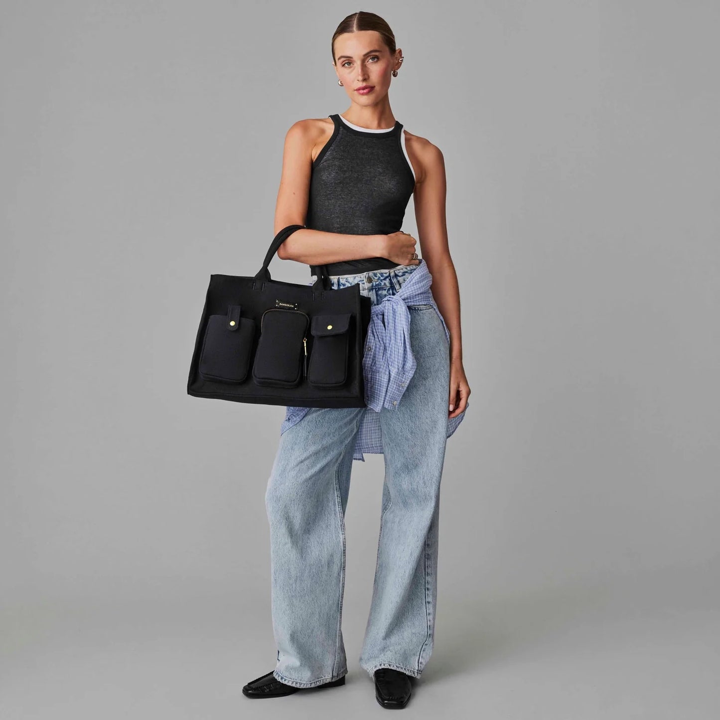 Dillon Carryall Tote - Black/Gold