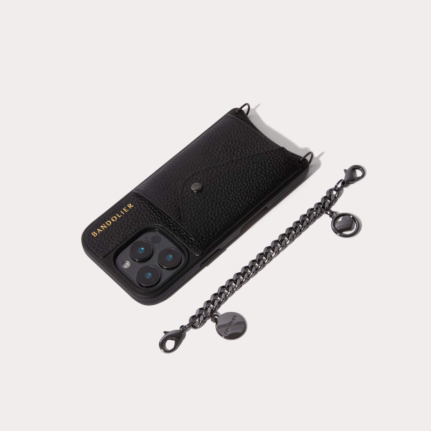 Maya Wristlet Phone Case - Black/Pewter