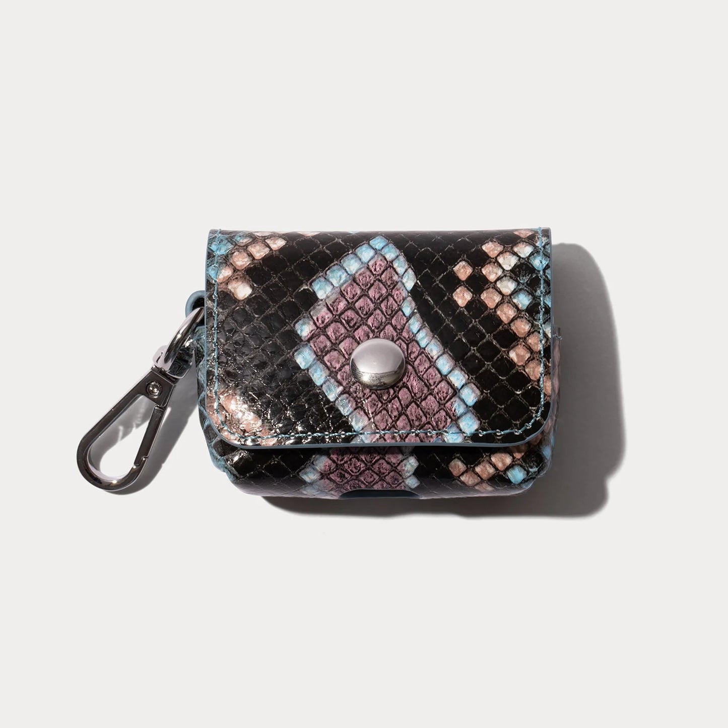 Avery AirPods Clip-On Pouch - Prism Snake/Silver Chrome