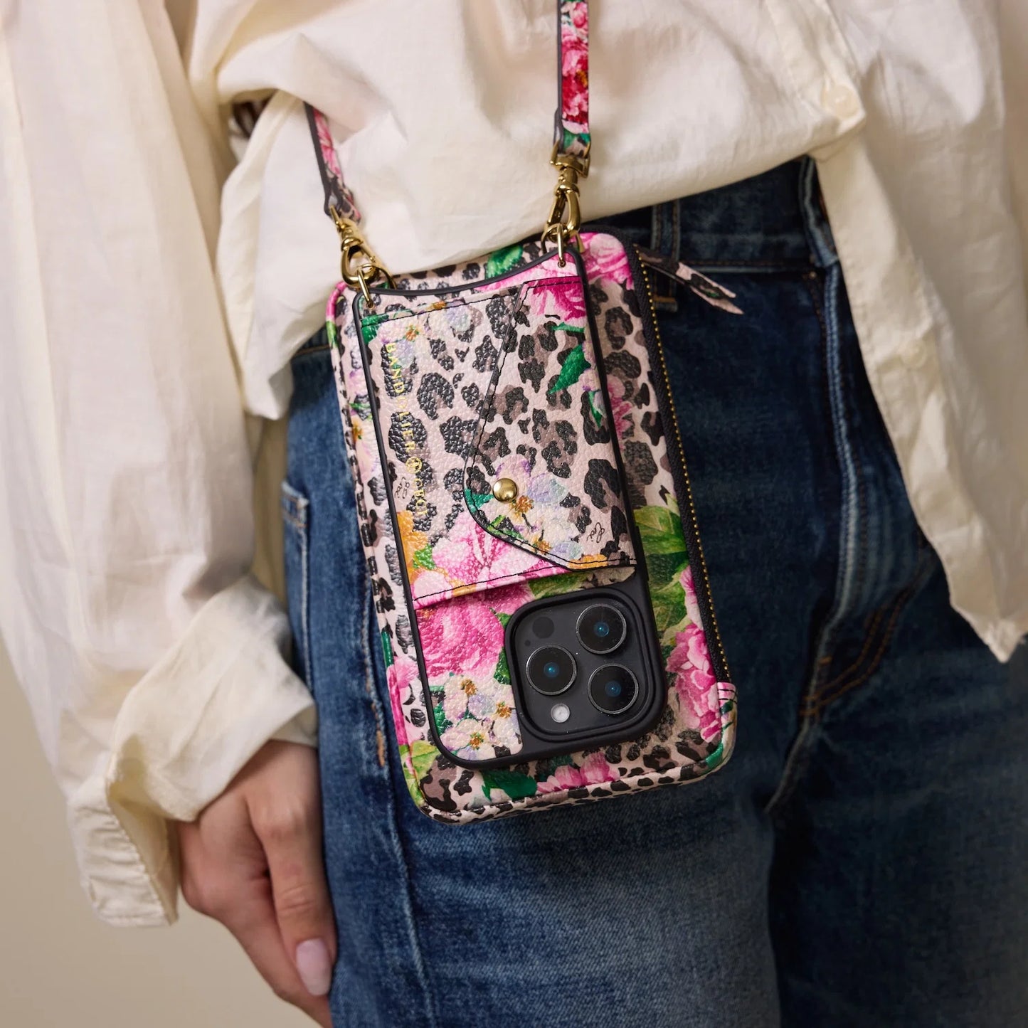Expanded Zip Pouch - Ceci Cheetah/Gold
