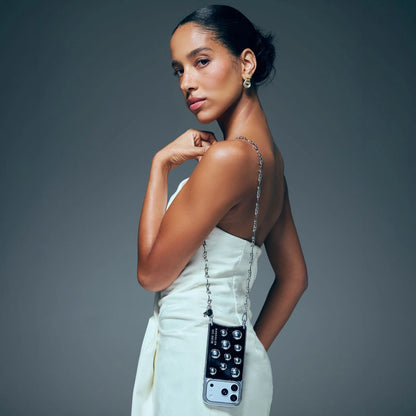 The Charlie Duet Pouch Set - Black Patent/Silver