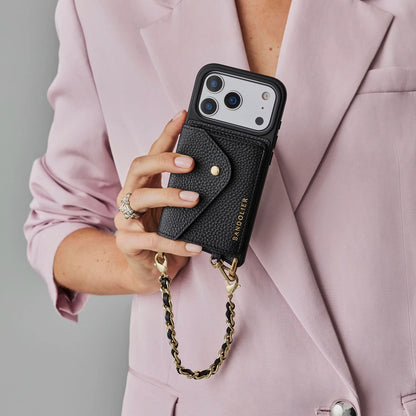 Rae Magnet Duet Wallet Crossbody Phone Case - Black/Gold