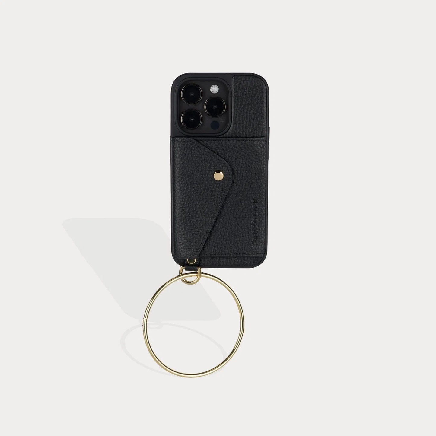Gigi O-ring Wristlet - Black/Gold