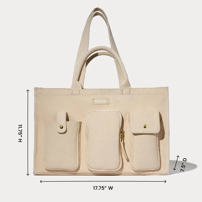 Dillon Carryall Tote - Natural/Gold