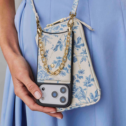 Valentina Duet Pouch Set - Chambray Toile/Gold