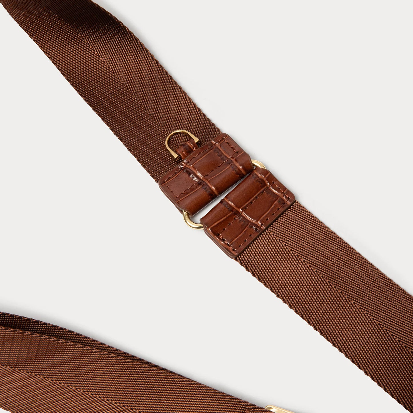 Drew Bag - Brown Croc/Gold