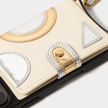 Isla MagSafe Charging Wristlet Phone Case - Ivory/Gold