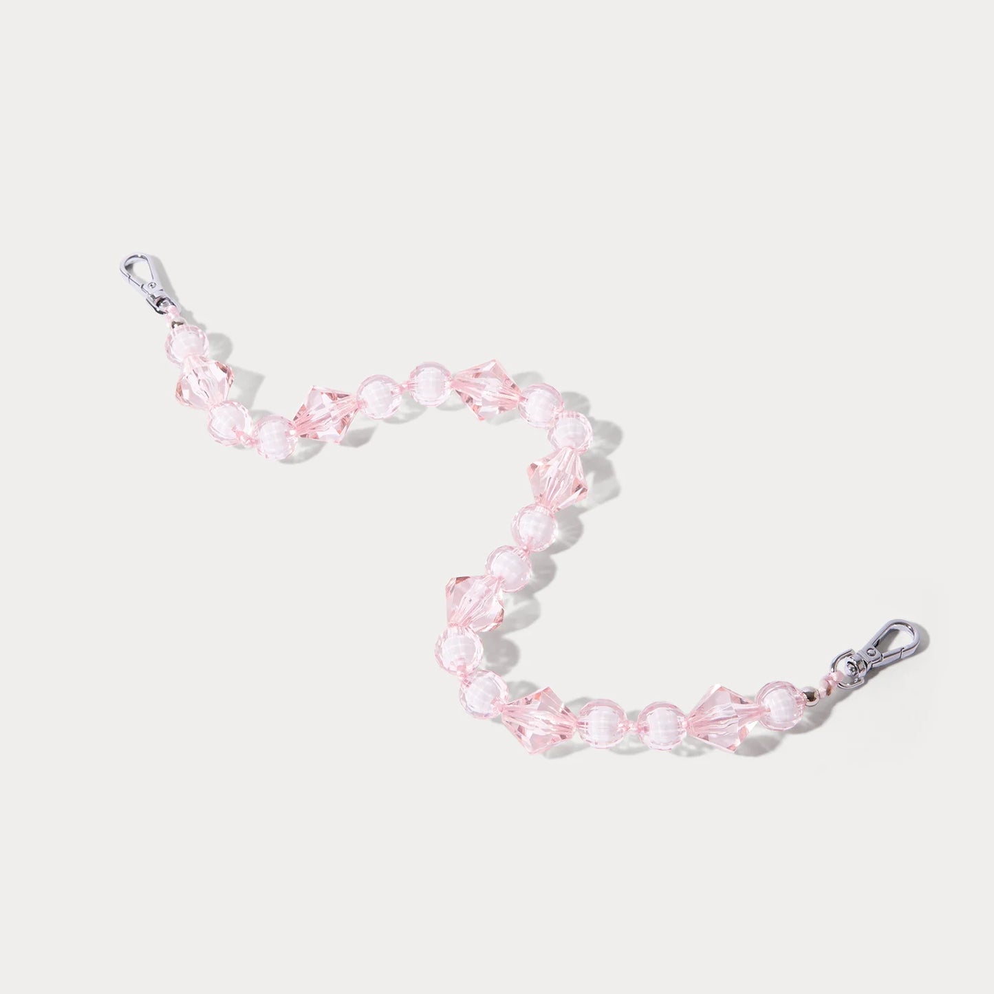 Brandi Wristlet - Pastel Pink/Silver