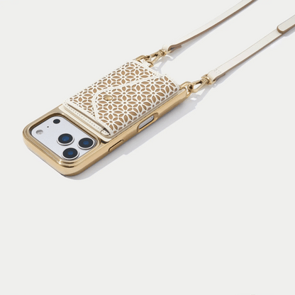Mira Chrome Magnet Wallet Crossbody Phone Case
