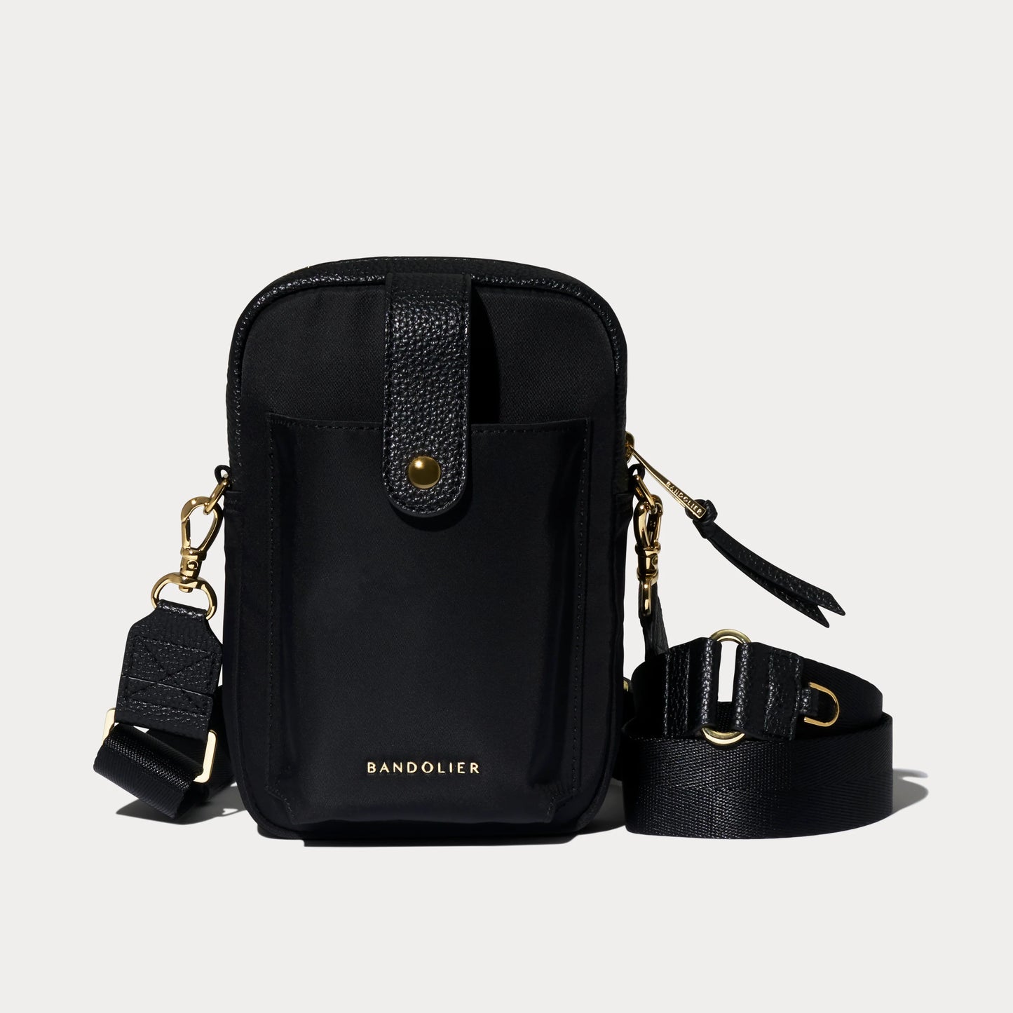 Dillon Nylon Crossbody Bag - Black/Gold