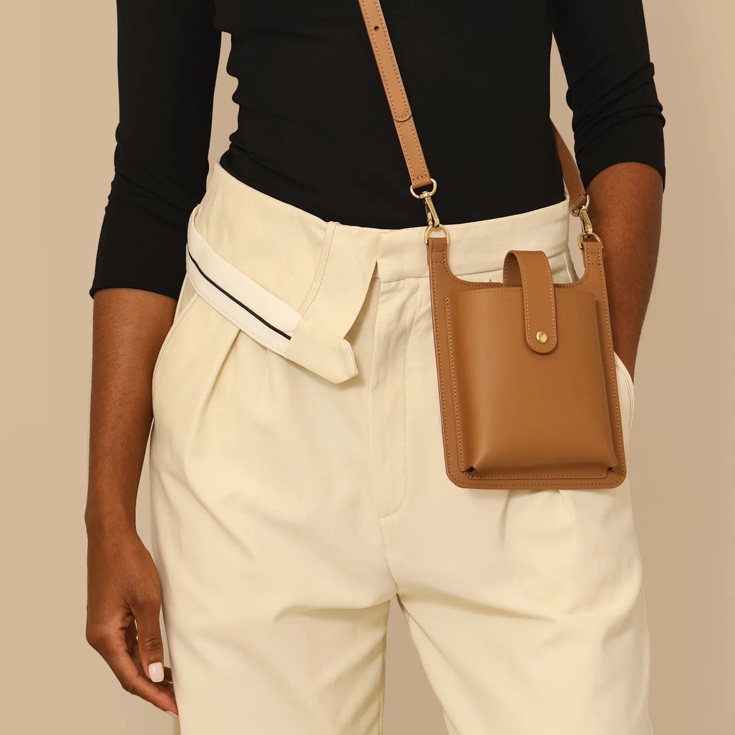 Parker Phone Bag - Fawn/Gold