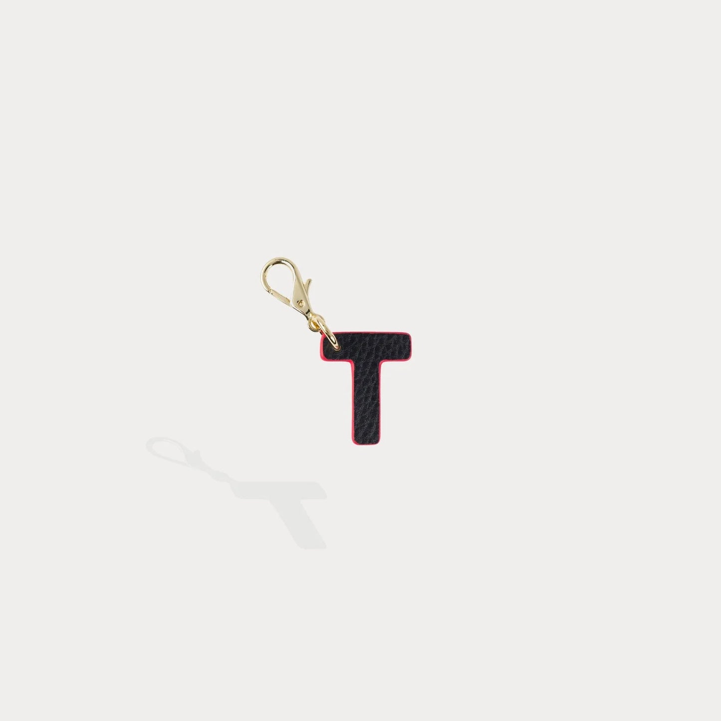 Dye Cut Initial Charm - Black/Classic Red/Gold