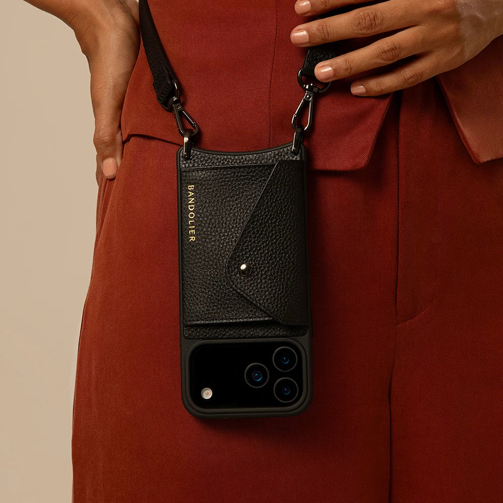 Hailey Side Slot Leather Crossbody Bandolier
