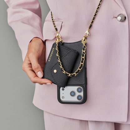 Rae Magnet Duet Wallet Crossbody Phone Case - Black/Gold