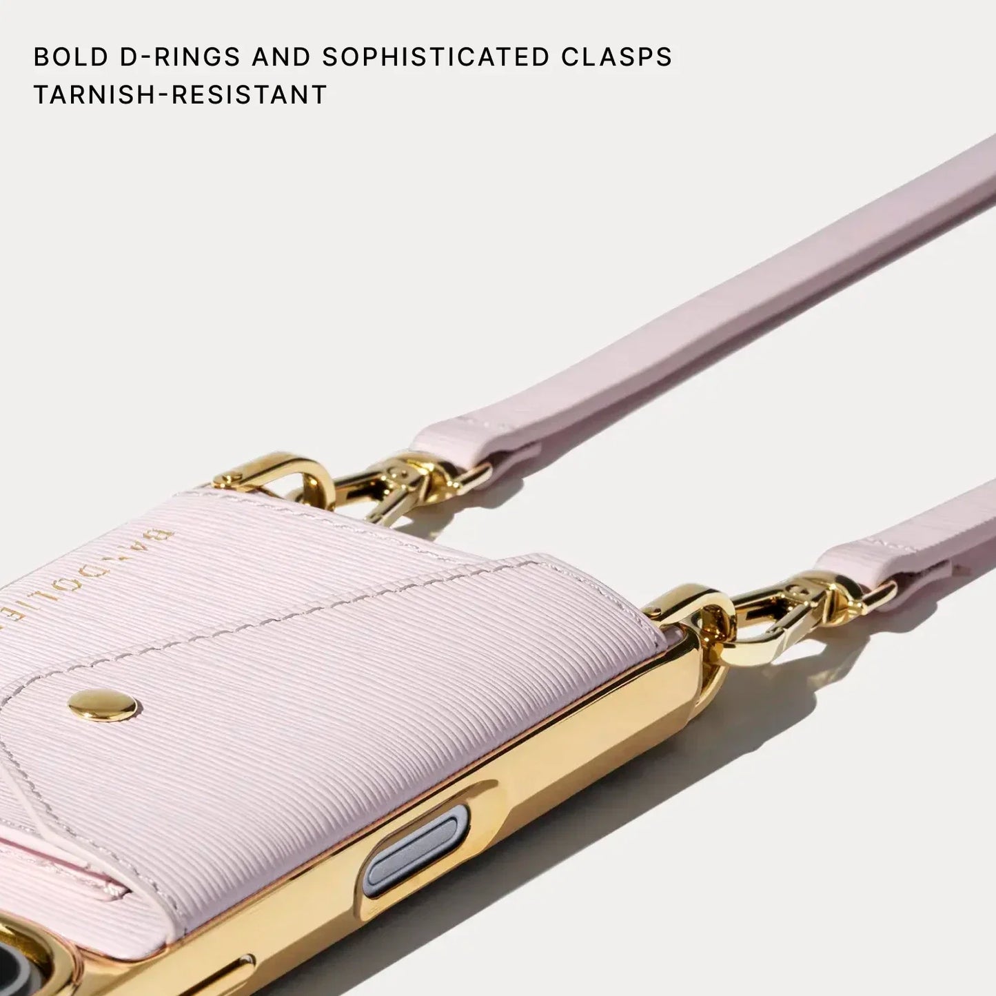 Donna Chrome Crossbody Phone Case - Pink Wave/Chrome Gold