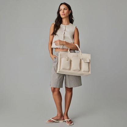 Dillon Carryall Tote - Natural/Gold