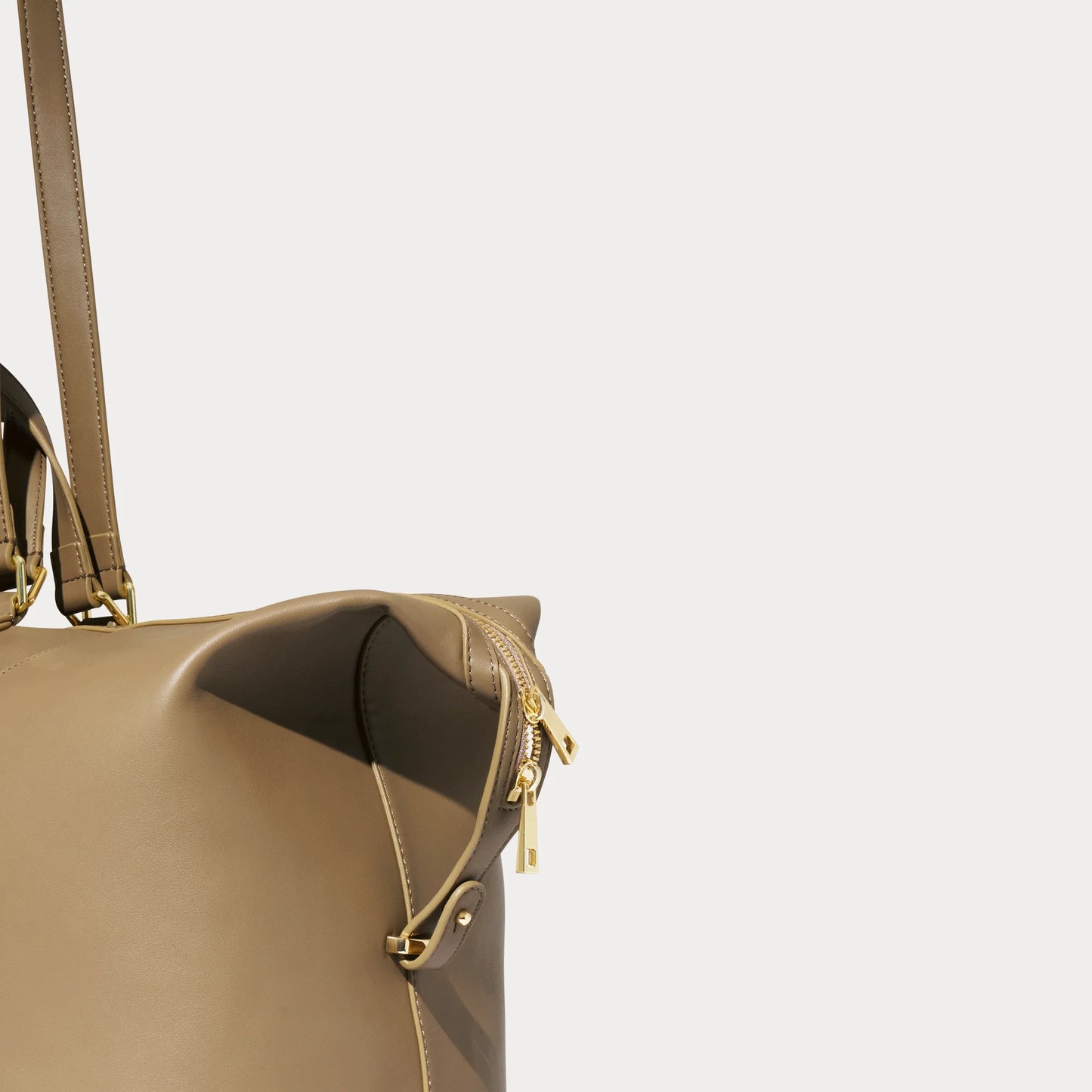 Weekender Bag - Khaki/Gold