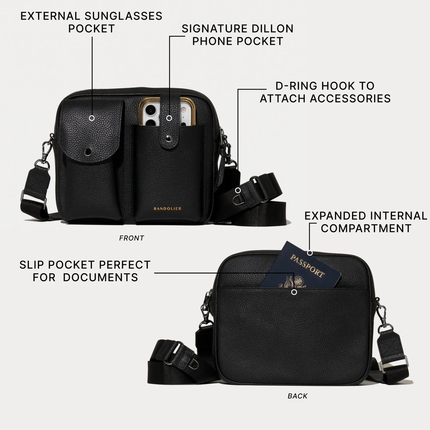 Dillon Dual Pocket Crossbody Bag