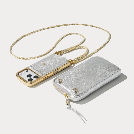 Lily Pouch Set - Metallic Silver/Chrome Gold