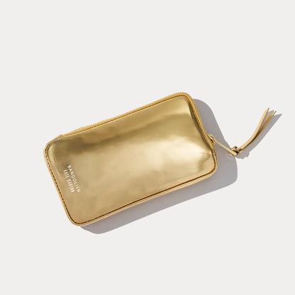 Kate Zipper Pouch - Gold Patent/Gold