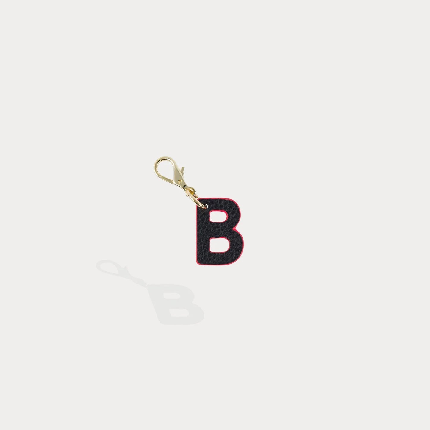 Dye Cut Initial Charm - Black/Classic Red/Gold