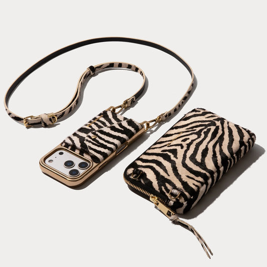 Donna Pouch Set - Zebra/Gold