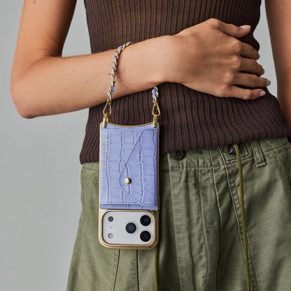 Lily Chrome Side Slot Leather Crossbody Bandolier Set