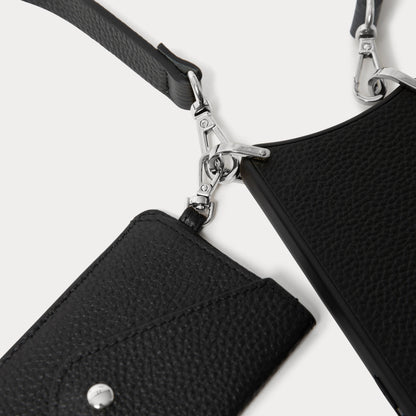 Remi Magnet Wallet Crossbody Phone Case - Black/Silver