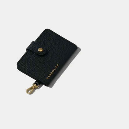 Add-On Sleek Mirror Magnet Wallet - Black/Gold