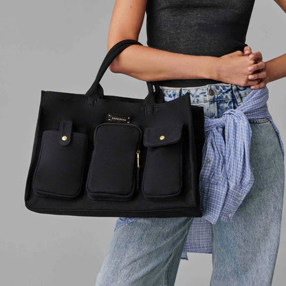 Dillon Carryall Tote  - Black/Gold