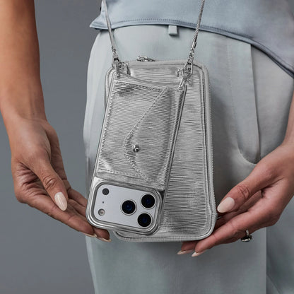 Expanded Zip Pouch - Silver Wave/Silver