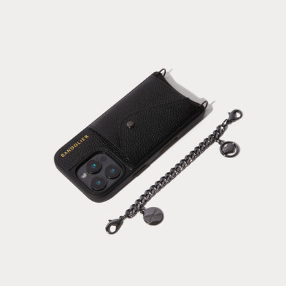 Maya Wristlet Phone Case - Black/Pewter