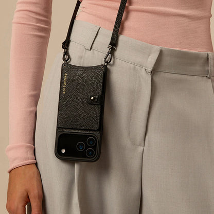 Mila MagSafe Charging Crossbody Bandolier - Black/Pewter