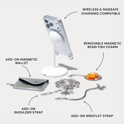 The Goldie Wallet Set - Clear/Silver