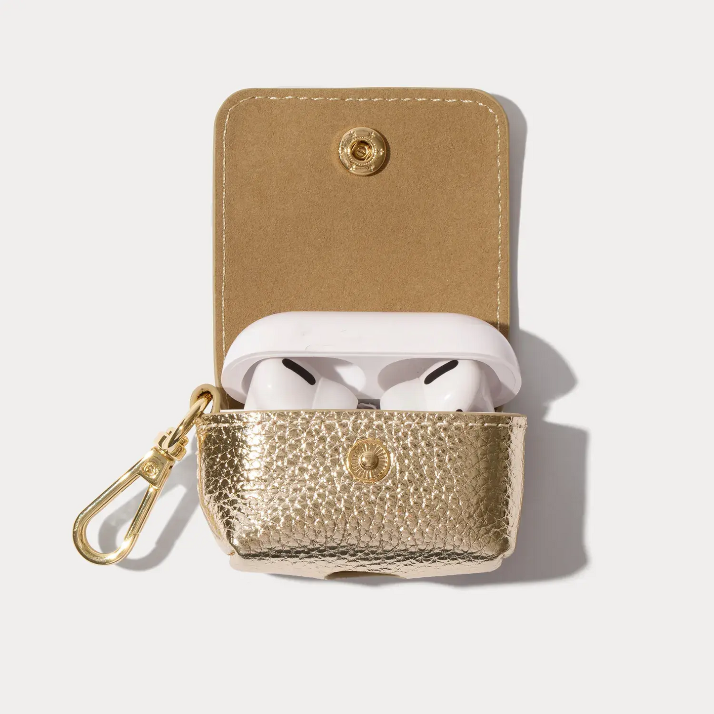 Avery AirPods Clip-On Pouch - Metallic Gold/Gold