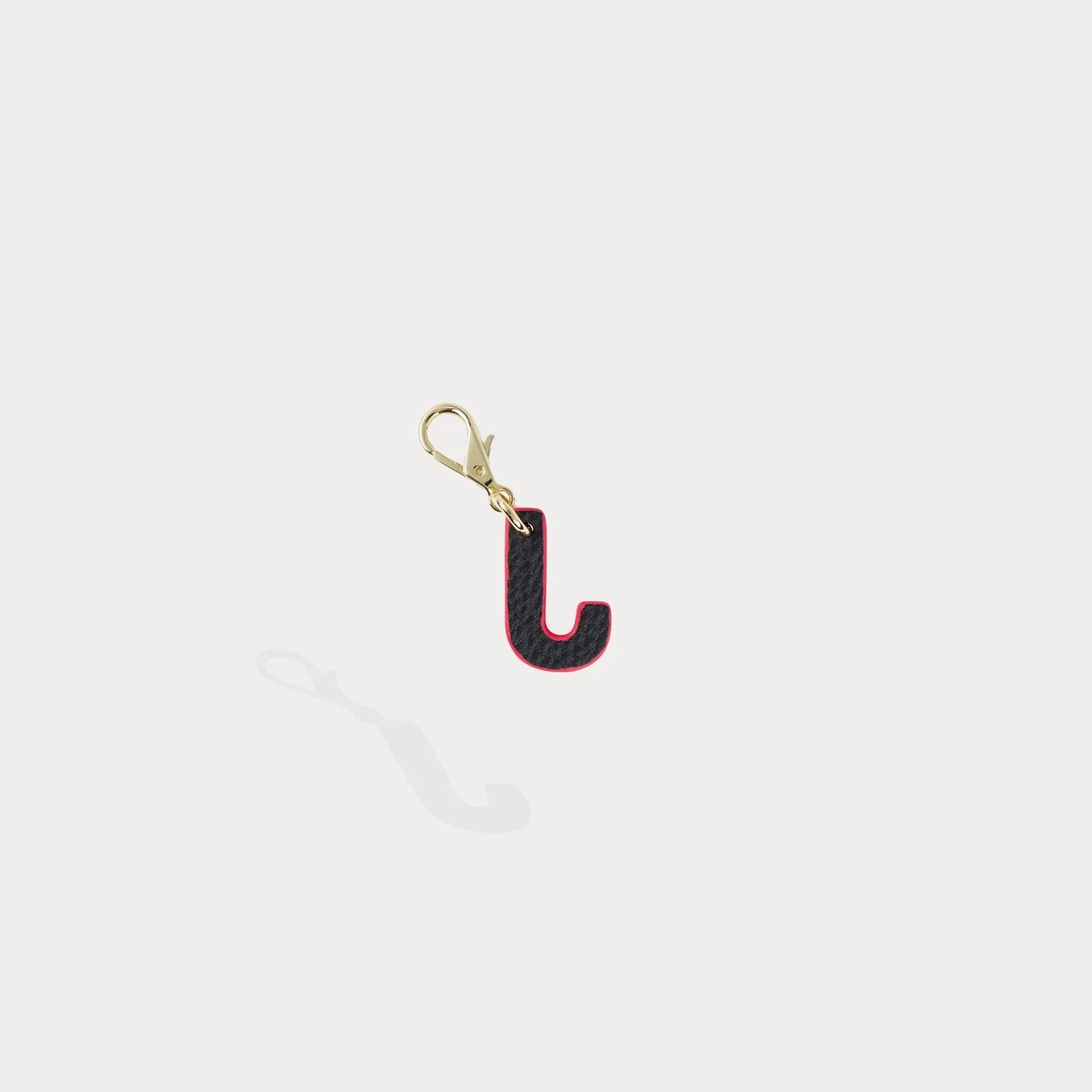Dye Cut Initial Charm - Black/Classic Red/Gold