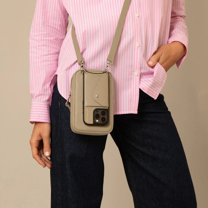 Large Expanded Pouch Set - Greige/Silver