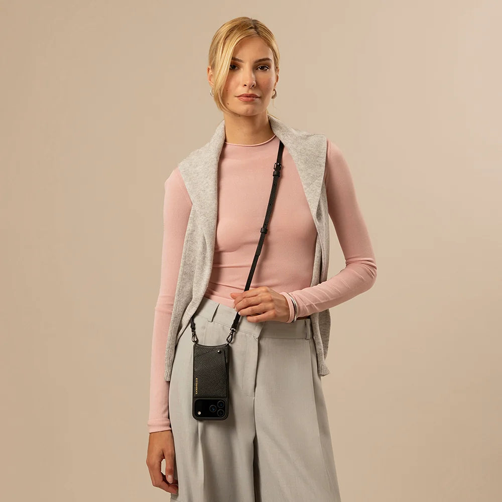 Emma Pebble Leather Crossbody Bandolier