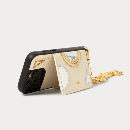 Isla MagSafe Charging Wristlet Phone Case - Ivory/Gold