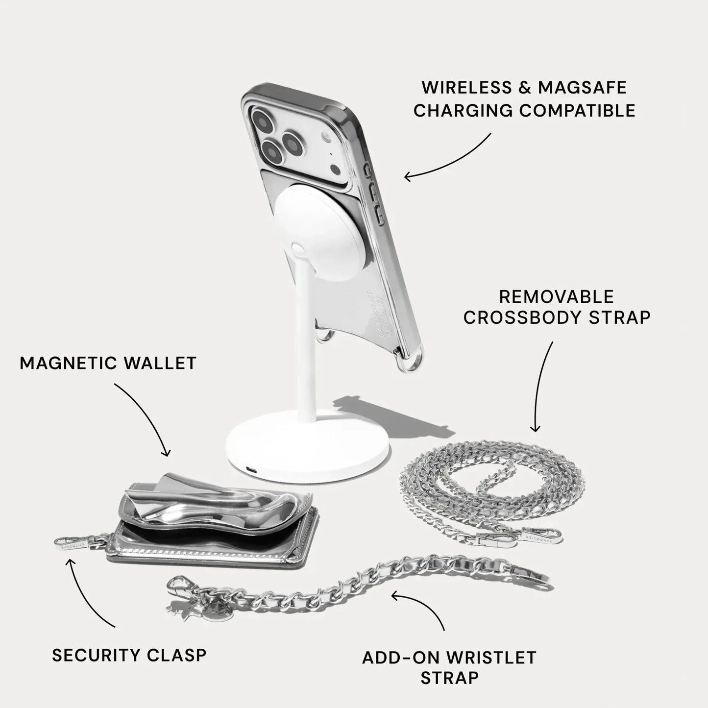 The Kaia Duet Heart Set - Silver Patent/Silver