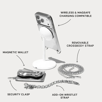 The Kaia Duet Heart Set - Silver Patent/Silver