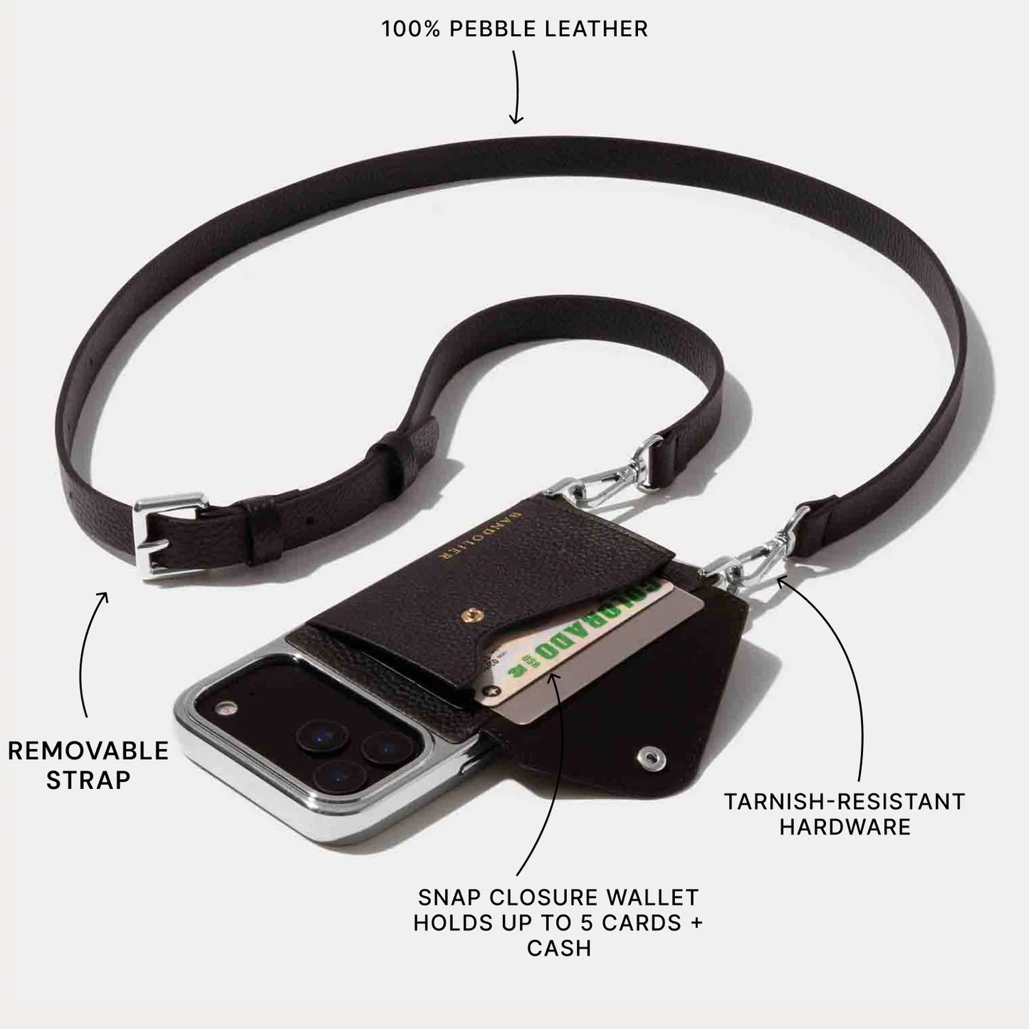 Hailey Chrome Crossbody Phone Case