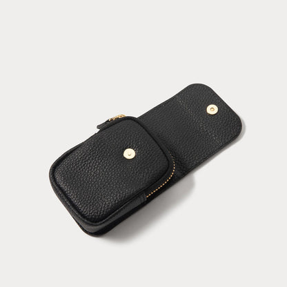 Remi Magnetic Zipper Pouch - Black/Gold