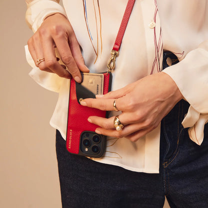 Emma Pebble Leather Crossbody Bandolier