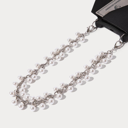 Emelia Wristlet Strap - Pearl Silver/Silver