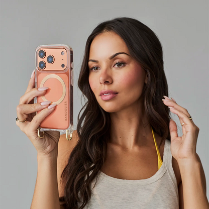 Palmer Magnet Duet Crossbody Phone Case  - Clear/Gold
