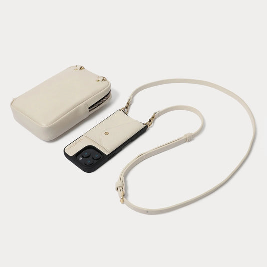 Large Expanded Pouch Set - Ivory/Gold