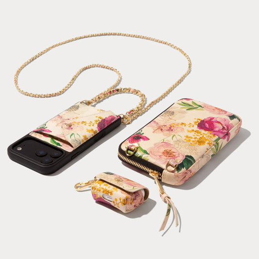 Lily Set with Expanded and AirPods - Ceci Ivory Floral/Gold