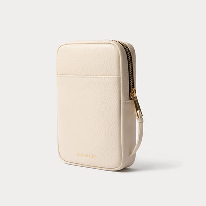 Large Expanded Pouch - Ivory/Gold