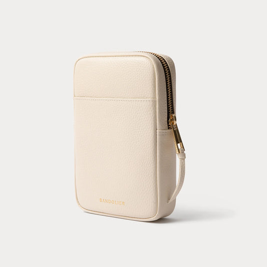 Large Expanded Pouch - Ivory/Gold